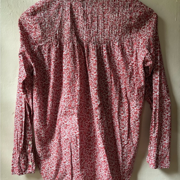 J. Crew Liberty of London Pink Puff Sleeve Smocked Blouse - Picture 8 of 11